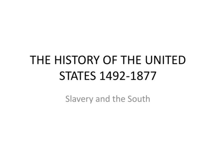 American history 1492 to 1877