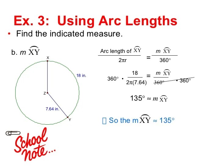 Circumference and arc length worksheet