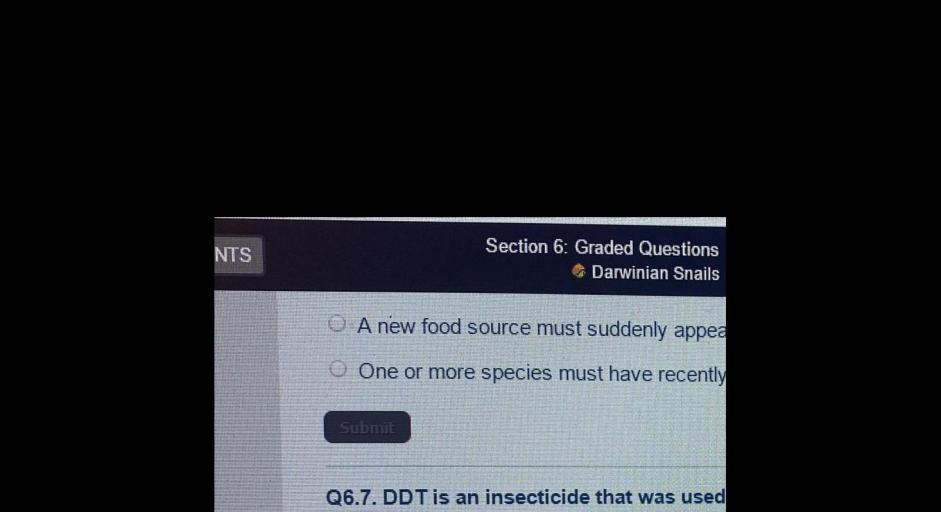 Graded questions snails darwinian simbio pope