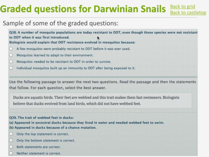 Questions darwinian simbio pope denise software discussion back ppt powerpoint presentation snails grid