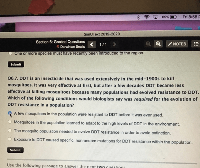 Darwinian snails graded questions answers