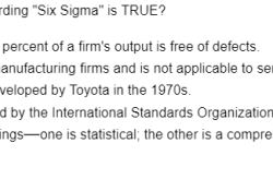 Which of the following statements regarding six sigma is true